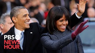 WATCH President Obama and family leave for Capitol in motorcade [upl. by Landsman880]