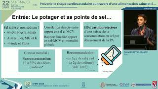 Prévenir le risque cardiovasculaire par une alimentation saine et équilibrée Dr BOSSY SFMV 2023 [upl. by Marji522]