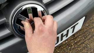 How to remove the front badge of a Volkswagen Golf V [upl. by Aniv]