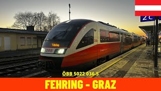 Cab Ride Fehring  Graz Styria SBahn Austria train drivers view in 4K [upl. by Il]