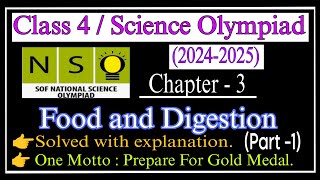 Class 4 Nso Science Olympiad 20242025  Food and digestion  Science OlympiadSOF chapter 3 [upl. by Touber209]