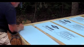 DIY Shed AsktheBuilder Foam Insulation Floor Joists Part 2 [upl. by Nellda165]