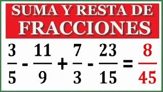 Cómo Sumar Y Restar Fracciones  Ejemplo 4 [upl. by Isaacson]