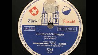 ZürifäschtSchlager Martha Mumenthaler Vreneli Pfyl Sepp Israng mit Orchester Schweiz 1956 [upl. by Loralie]