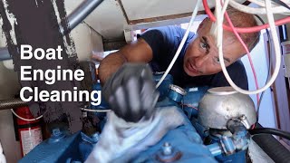 How to Clean a Boat Diesel Engine [upl. by Carbrey645]