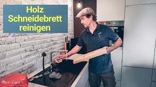 Holz Schneidebrett Reinigen So reingst du dein Holz Schneidebrett richtig [upl. by Gradeigh]