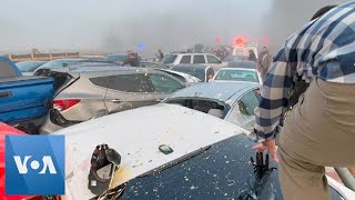 63 Car Pileup in Virginia Leaves 35 Injured [upl. by Sheryl]