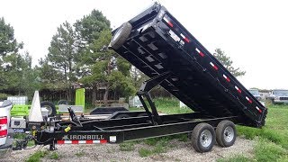 Iron Bull deck over dump trailer from Norstar heavy duty trailer new to our trailer fleet [upl. by Aicak]