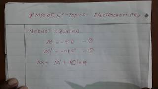 Electrochemistry  Nernst Equation derivation [upl. by Aerdnak]