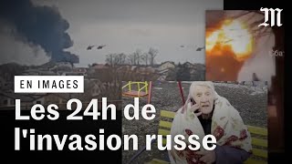 Guerre en Ukraine  le résumé de la première journée dinvasion par la Russie [upl. by Roselani]