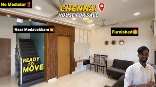 Fully Furnished😍Individual House for sale in Chennai💥Secured Gated Community😱Best for IT Sonthangal❤ [upl. by Ullman]