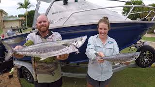 School Mackerel with paravanes amp lunch at the Moreton Island Gutter Bar March 2023 moretonisland [upl. by Arlyn671]