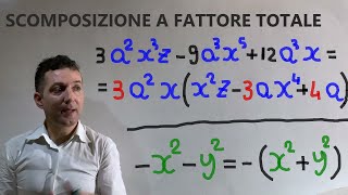 Scomposizione a fattore comune o fattore totale  Esercizi svolti passo passo [upl. by Apostles]