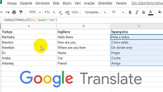 Google Translate Kolay Çeviri E Tablolar [upl. by Ytsirc]