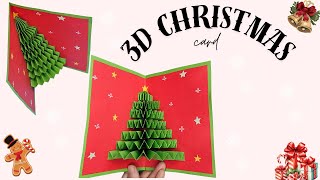 Simple 3D PopUp Christmas Card Tutorial  DIY Christmas Tree Card [upl. by Kwapong]