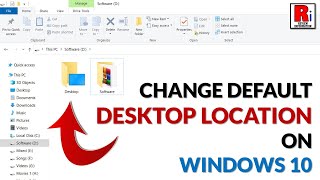 How To Change Default Desktop Location On Windows 10 [upl. by Alethia339]