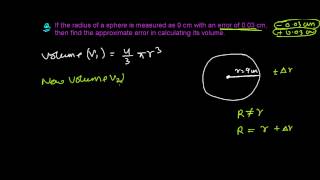 Errors Approximations Using Differentials [upl. by Atiuqal]