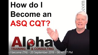 How do I become a Certified Quality Technician ASQ CQT [upl. by Gilmore]