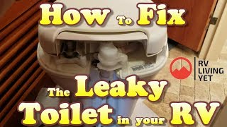 Thedford RV Toilet How to replace a leaking valve 31705  Thetford RV Toilet Repair [upl. by Eenolem]