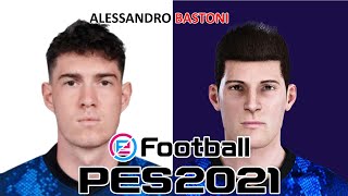 ALESSANDRO BASTONI  PES 201920202021  FACE BUILD amp STATS [upl. by Schulman]