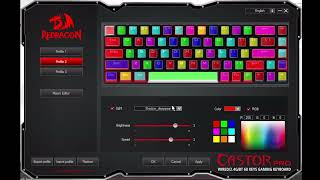 Tutorial  Set Backlights amp Macros On Redragon CASTOR K631 PRO Keyboard with Software [upl. by Arayk261]