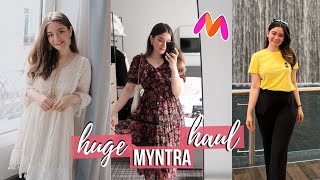 HUGE Myntra Try On Haul  Kurtis Dresses amp Tops  Sana Grover [upl. by Williamsen181]