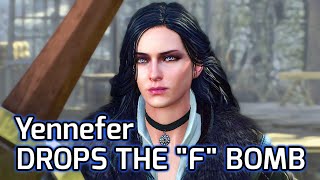 Witcher 3 Yennefer Drops the quotFquot Bomb on Geralt [upl. by Margy259]