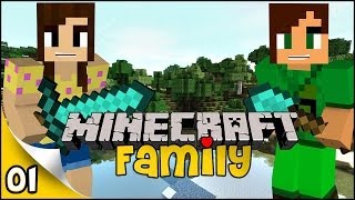 Minecraft Family  EP 1  Start of a New World [upl. by Mychael]