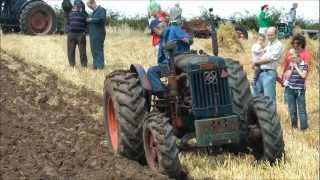 Vintage Fordson 4WD tractor ploughing [upl. by Anicul]