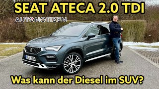 Seat Ateca 20 TDI 4Drive 150 PS KompaktSUV mit Diesel im Test  Review  2021  2022 [upl. by Akienom]