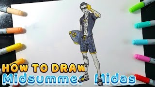 How to draw MIDSUMMER MIDAS Fortnite [upl. by Nea598]