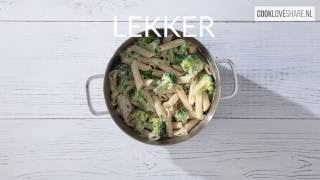 Romige pasta met broccoli  CookLoveShare [upl. by Ellehcear]