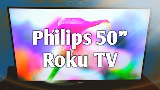 PHILIPS 50 INCH ROKU TV REVIEW [upl. by Ardnosak]