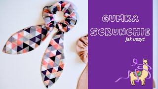 Gumka Scrunchie  jak uszyć DIY  darmowy wykrój [upl. by Awhsoj791]