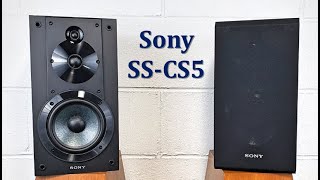 Sony SSCS5 Bookshelf Speakers Quick Look  Sound Demo [upl. by Yetak469]