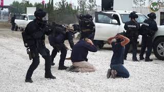 Eurosatory 2018 live demonstration of GIGN National French Gendarmerie Intervention Group [upl. by Nabru]