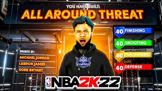 This ISO BUILD is BREAKING NBA 2K22 NEW quotALLAROUND THREAT BUILD is UNSTOPPABLE BEST BUILD 2K22 [upl. by Nevar]