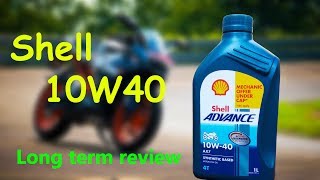 Best Engine Oil For BikesShell Advanced 10W40 Review Pros and Cons [upl. by Currie]