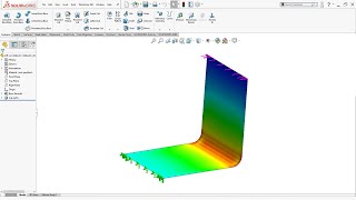 Solidworks Simulation tutorial  Sheet Metal Analysis [upl. by Yrtneg]