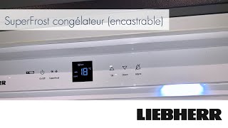 Caractéristiques Liebherr  SuperFrost congélateur encastrable [upl. by Adnuhser920]