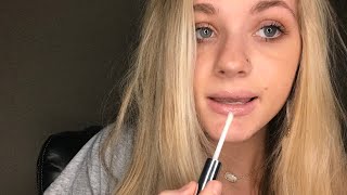 ASMR CLOSE applying lip gloss [upl. by Okomom]