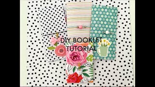 DIY BOOKLETS with ELASTIC CLOSURE  with Pockets OR Travelers Notebook Inserts  6x6 Paper  HOW TO [upl. by Frerichs]