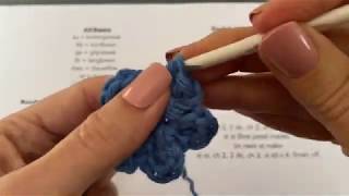 Leer blomme hekel Blom 2  Learn to make crochet flowers Flower 2 [upl. by Waers936]