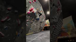 Didn’t expect to hit this dyno 🤯 boulderstrong rockclimbing bouldering [upl. by Nonnaihr]