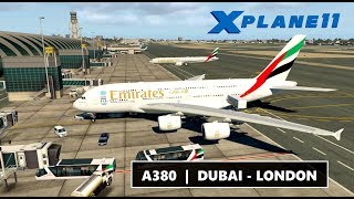 ✈️ XPLANE 11  A380 EMIRATES  DUBAI OMDB  LONDON HEATHROW EGLL  LIVE ONLINE FLIGHT [upl. by Deer619]