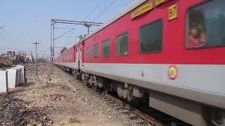 IRFCA 12431 Trivandrum Rajdhani leaves Okhla for NZM [upl. by Yrollam]