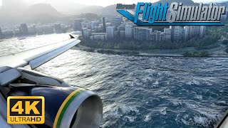 4K Flight Simulator 2023  MAXIMUM GRAPHICS  A320  SANTOS DUMONT Landing [upl. by Valdis]