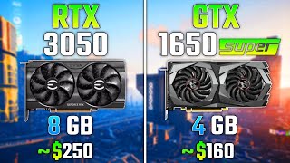 NVIDIA RTX 3050 vs GTX 1650 SUPER  Test in 8 Games [upl. by Libb]