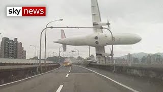 Taiwan Plane Crash Passenger Jet Hits Bridge [upl. by Tidwell393]