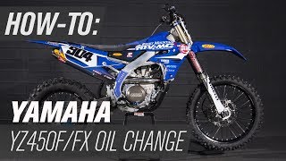 How To Change the Oil on a Yamaha YZ450FFX [upl. by Ahsinra]